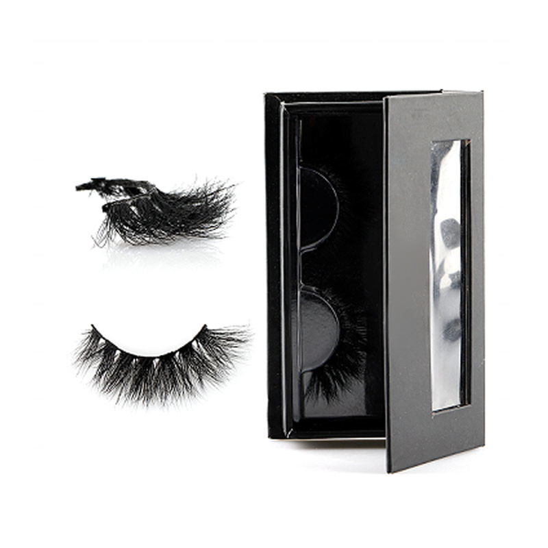 False Strip Lashes With Custom Eyelash Packaging 25mm Strip Eyelash